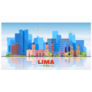 Lima Peru Skyline With Panorama Sticker