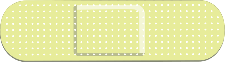 Lime Green Band Aid Bandage Sticker