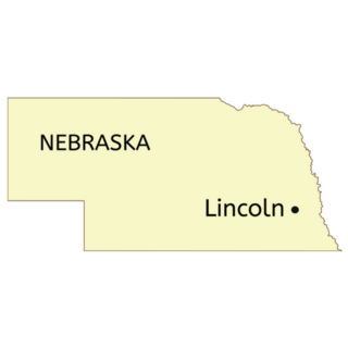 Lincoln City Location On Nebraska State Map Sticker