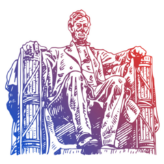 Lincoln Memorial, Washington Dc Colorful Sketch Sticker