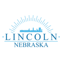 Lincoln Nebraska Blue Lettering Sticker