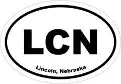 Lincoln, Nebraska Oval Stickers