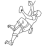 Line Art Climbing Sticker