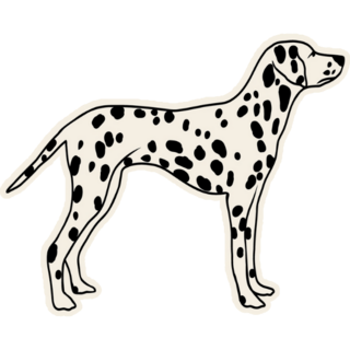 Line Art Dalmatian Sticker