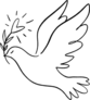 Line Art Dove Sticker