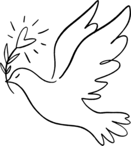 Line Art Dove Sticker