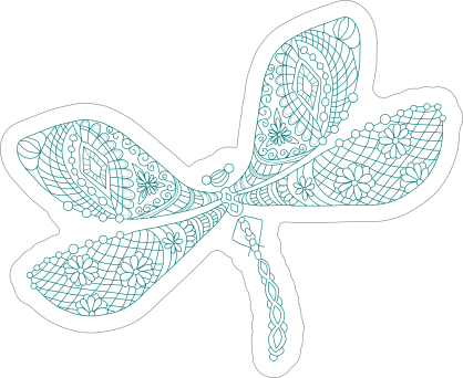 Line Art Dragonfly Sticker