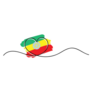 Line Art Ethiopia Heart Sticker