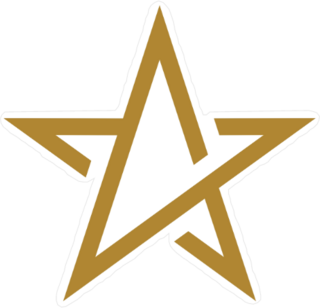 Line Art Gold Star Sticker
