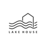 Line Art Lake House Logo Sticker