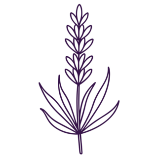 Line Art Lavender Sticker