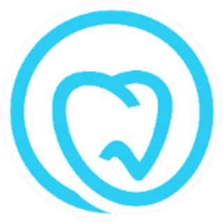 Line Art Logo Of A Tooth In A Circle Sticker