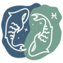 Line Art Pisces Horoscope Sign Sticker