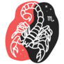 Line Art Scorpio Horoscope Sticker