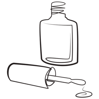 Line Art Style Nail Polish Sticker