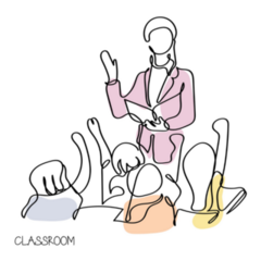 Line Art Teacher Appreciation Art Sticker