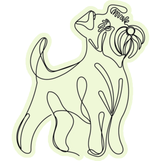 Line Doodle Schnauzer Sticker