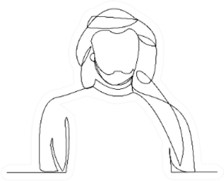 Line Drawing Of Muslim Arabic Man Sticker
