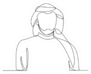 Line Drawing Of Muslim Arabic Man Sticker