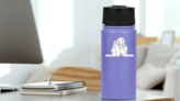 Line Drawing Of Professional Photographer Hijab Sticker on a Water Bottle (New) example