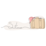 Line Drawing Travel Suitcase Sticker
