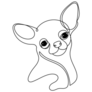 Line Drawn Chihuahua Sticker