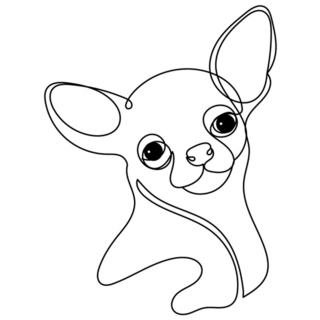 Line Drawn Chihuahua Sticker