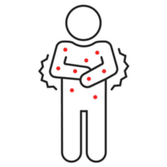 Line Human Mosquito Bites Sticker