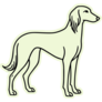 Line Icon Saluki Sticker