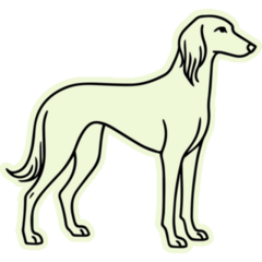 Line Icon Saluki Sticker