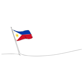 Line Philippines Flag Sticker