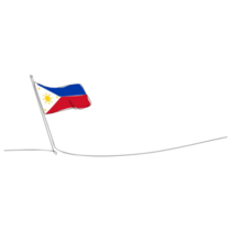 Line Philippines Flag Sticker