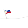 Line Philippines Flag Sticker