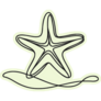 Line Starfish Sticker