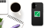 Line-Throwing Appliance Icon Sign Sticker on a Phone (New) example