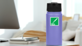 Line-Throwing Appliance Icon Sign Sticker on a Water Bottle (New) example
