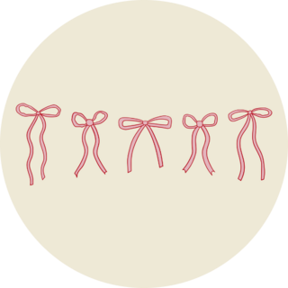 Linear Coquette Bows Sticker