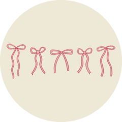 Linear Coquette Bows Sticker