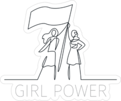 Linear Feminism Sticker