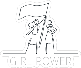 Linear Feminism Sticker