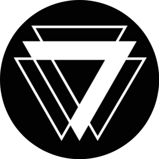 Linked Triangles Abstract Clean Shape Sticker