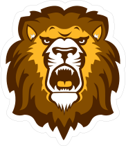 Lion Cat Head Roaring Sticker - Color