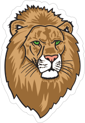 Lion Head Mascot Sticker