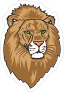 Lion Head Mascot Sticker