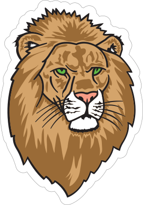 Lion Head Mascot Sticker