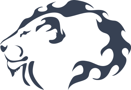 Lion Head Of Flames Sticker