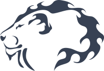 Lion Head Of Flames Sticker