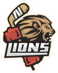 Lion Hockey Emblem Sticker