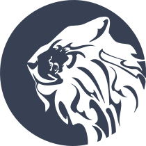 Lion In Moon Sticker