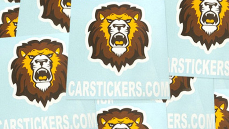 Lion Pattern Multi Color Cut-Out Sticker